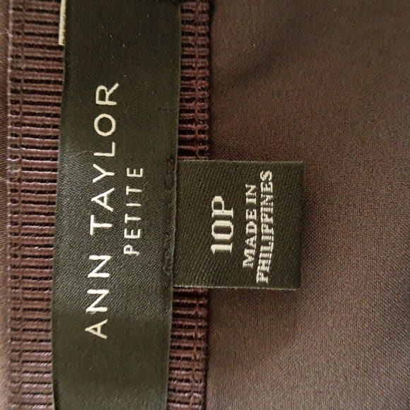 Ann Taylor Purple, Gray, Black Cotton Sateen Floral Skirt, Size 10 Petite Unworn - Picture 5 of 8